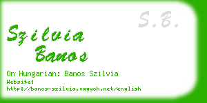 szilvia banos business card